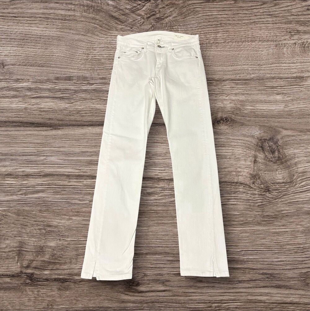 Rag & Bone Dre Low Rise Skinny Jeans Women 25 Minimalist Aged Bright White Denim